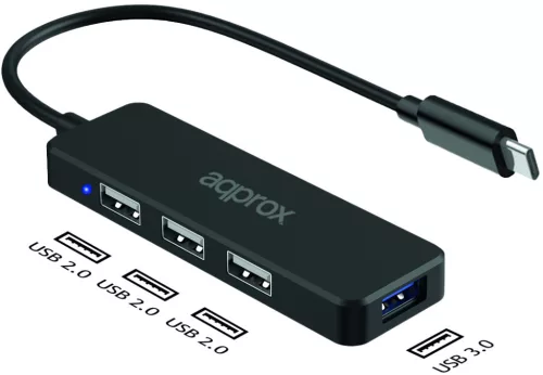 4 portos USB 3.0 HUB Type-C Approx APPC48v2