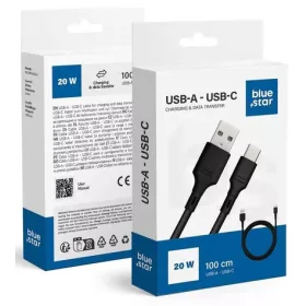 USB Type-A / USB Type-C kábel 1.0 m 20W BlueStar