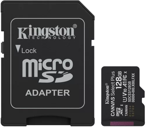 128 GB MicroSD kártya Kingston Canvas Select Plus 