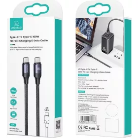 USB 2.0 Type-C töltőkábel 100W 1.2 m Usams SJ524USB01