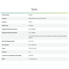 512 GB SATA SSD ApacerAS350X