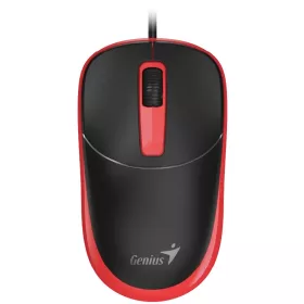 Genius DX-123 piros-fekete vezetékes egér