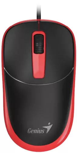 Genius DX-123 piros-fekete vezetékes egér