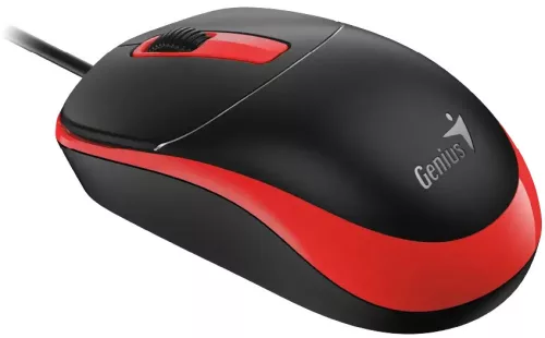 Genius DX-123 piros-fekete vezetékes egér