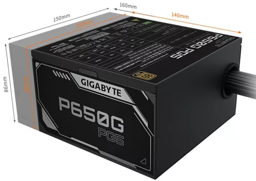 650W tápegység GigaByte GP-P650G PG5 80+ Gold