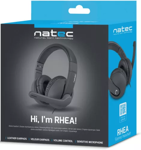 Mikrofonos fejhallgató Natec Rhea NSL-1452