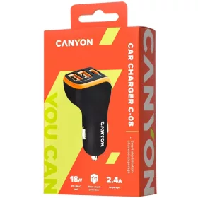 Autós töltő 18W Canyon CNE-CCA08BO