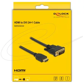 HDMI-DVI kábel (2k) 2m Delock 85654