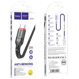 USB 2.0 Type-C/A töltőkábel 2.0 m Hoco X59