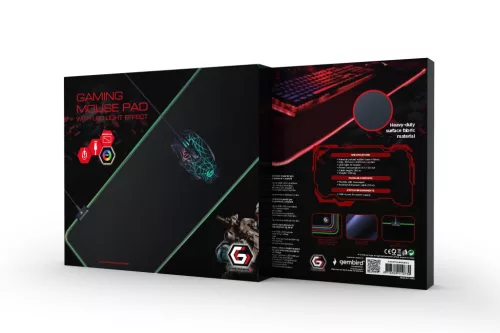 RGB LED egérpad Gembird MP-GAMELED-L