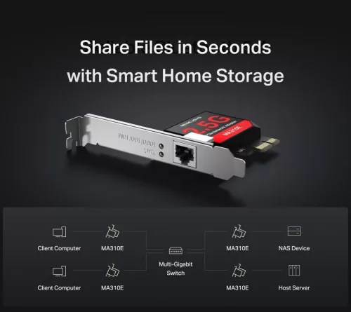 Mercusys MA310E 2.5 Gigabit PCIe hálókártya