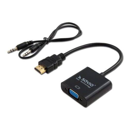 Savio CL-23/B HDMI (M) – VGA adapter