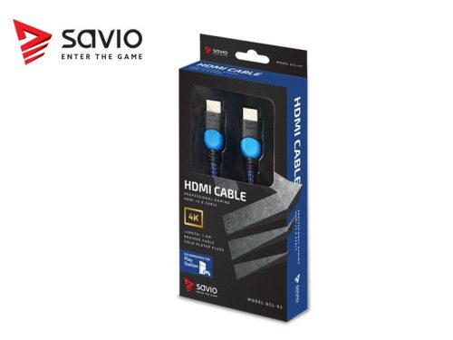 Savio  GCL-05 HDMI kábel 3 m, kék (Play Station)