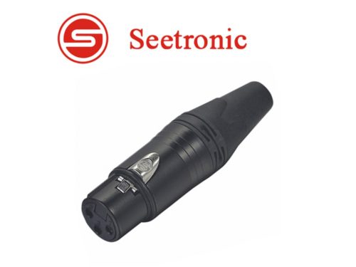 Seetronic SC3FXX-B XLR lengő mama csatlakozó, 3 pólusú, (fekete)