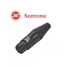   Seetronic SC3FXX-BG XLR lengő mama csatlakozó, 3 pólusú, (fekete, aranyozott érinkezővel)