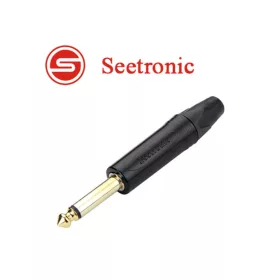 Seetronic SP2X-BG Mono 6,3 jack dugó aranyozott (fekete)