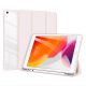 Apple iPad 10.2 (2019 / 2020 / 2021), mappa tok, Smart Case, légpárnás sarok, közepesen ütésálló, érintőceruza tartó, átlátszó hátlap, Dux Ducis Toby, rózsaszín