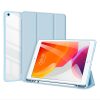 Apple iPad 10.2 (2019 / 2020 / 2021), mappa tok, Smart Case, légpárnás sarok, közepesen ütésálló, érintőceruza tartó, átlátszó hátlap, Dux Ducis Toby, kék
