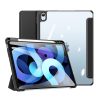 Apple iPad Air (2020 / 2022) / iPad Air 11 (2024 / 2025), mappa tok, Smart Case, légpárnás sarok, közepesen ütésálló, érintőceruza tartó, átlátszó hátlap, Dux Ducis Toby, fekete