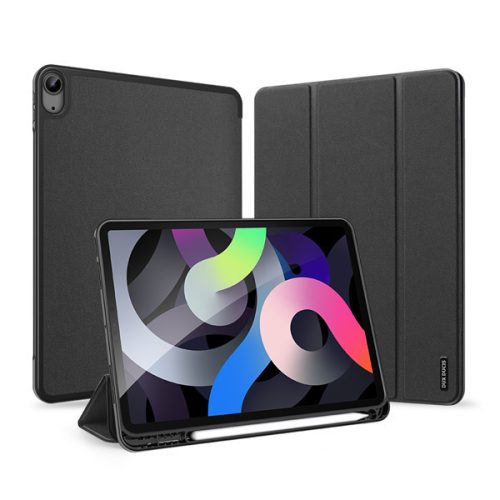Apple iPad Air (2020 / 2022) / iPad Air 11 (2024 / 2025), mappa tok, Smart Case, érintőceruza tartó, Dux Ducis Domo, fekete