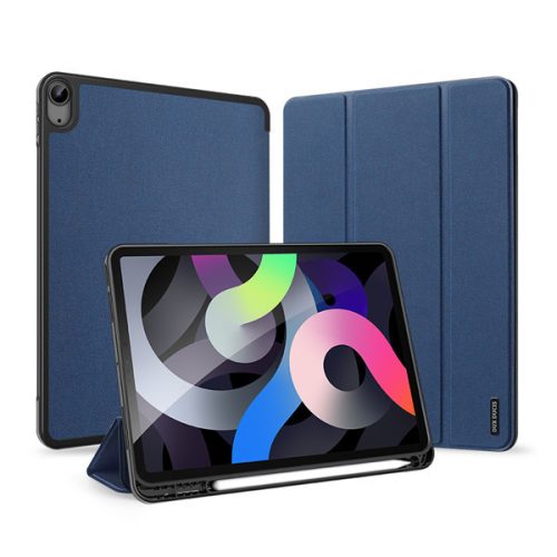 Apple iPad Air (2020 / 2022) / iPad Air 11 (2024 / 2025), mappa tok, Smart Case, érintőceruza tartó, Dux Ducis Domo, sötétkék