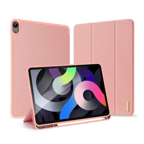 Apple iPad Air (2020 / 2022) / iPad Air 11 (2024 / 2025), mappa tok, Smart Case, érintőceruza tartó, Dux Ducis Domo, rózsaszín