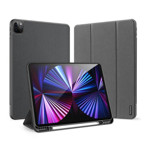 Apple iPad Pro 12.9 (2021) / iPad Pro 12.9 (2022), mappa tok, Smart Case, érintőceruza tartó, Dux Ducis Domo, fekete