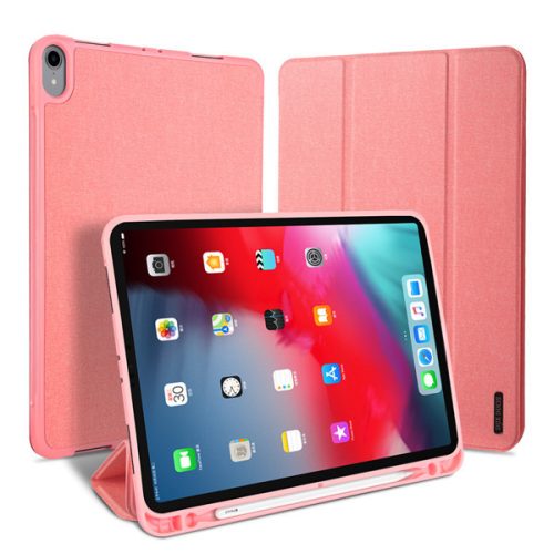 Apple iPad Pro 12.9 (2018), mappa tok, Smart Case, érintőceruza tartó, Dux Ducis Domo, rózsaszín