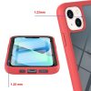 Oppo Reno5 Lite / Reno5 F / A94 4G, Szilikon hátlap és műanyag előlapi tok, elő- és hátlapi üveggel, közepsen ütésálló, Wooze Power Case, fekete/piros