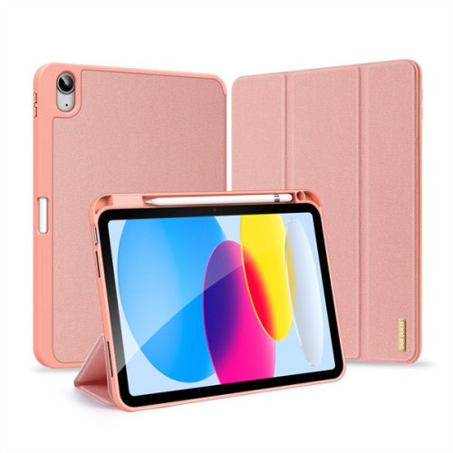 Apple iPad 10.9 (2022) / iPad 11 (2025), mappa tok, Smart Case, érintőceruza tartó, Dux Ducis Domo, rózsaszín