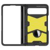 Google Pixel Fold, Szilikon tok, műanyag hátlappal, Spigen Slim Armor Pro, fekete