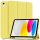 Apple iPad 10.9 (2022) / iPad 11 (2025), mappa tok, Apple Pencil tartóval, Smart Case, sárga