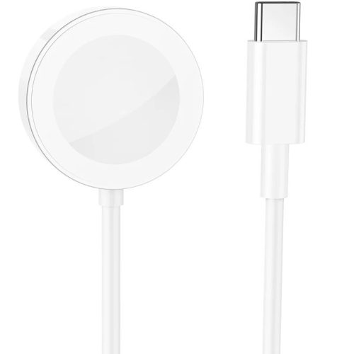 Apple Watch töltő, USB Type-C kábellel, 120 cm, 1.75W, mágneses, Borofone BQ13C, fehér