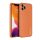 Apple iPhone 11 Pro Max, Műanyag hátlap védőtok + szilikon fémhatású keret, közepesen ütésálló, bőrhatású hátlap, Dux Ducis Yolo, narancssárga