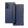 Samsung Galaxy A52 / A52 5G / A52s 5G SM-A525F / A526B / A528B, Oldalra nyíló tok, légpárnás sarok, bőrhatású, karbon minta, Razor Book, kék