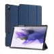 Samsung Galaxy Tab S9 Plus 12.4 / Tab S10 Plus 12.4 SM-X810 / X816B / X820 / X826B, mappa tok, Trifold, érintőceruza tartó, Dux Ducis Domo, sötétkék