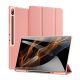 Samsung Galaxy Tab S9 Ultra 14.6 / Tab S10 Ultra 14.6 SM-X910 / X916B / X920 / X926B, mappa tok, Trifold, érintőceruza tartó, Dux Ducis Domo, rózsaszín