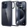 Apple iPhone 15 Pro Max, Műanyag hátlap védőtok + szilikon keret, Spigen Ultra Hybrid, átlátszó/sötétkék