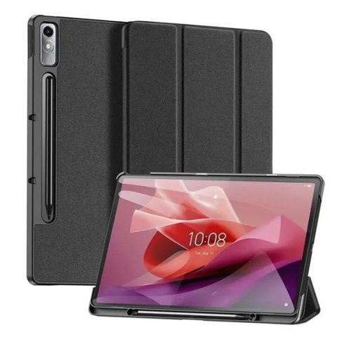 Lenovo Tab P12 (12.7) TB-370, mappa tok, Trifold, érintőceruza tartó, Dux Ducis Domo, fekete