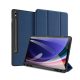 Samsung Galaxy Tab S9 FE (10.9) / Tab S10 FE (10.9) SM-X510 / X516B / X520 / X526, mappa tok, Trifold, érintőceruza tartó, Dux Ducis Domo, sötétkék