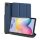 Samsung Galaxy Tab S6 Lite 10.4 (2020 / 2022 / 2024) SM-P610 / P615 / P613 / P619 / P620 / P625, mappa tok, Trifold, érintőceruza tartó, Dux Ducis Domo, sötétkék