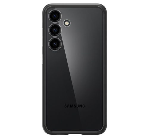 Samsung Galaxy S24 SM-S921, Műanyag hátlap védőtok + szilikon keret, Spigen Ultra Hybrid, átlátszó/fekete