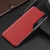 Samsung Galaxy A05s SM-A057F, Oldalra nyíló tok, stand, hívás mutatóval, Wooze FashionBook, piros