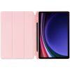 Samsung Galaxy Tab S9 FE (10.9) / Tab S10 FE (10.9) SM-X510 / X516B / X520 / X526, mappa tok, közepesen ütésálló, érintőceruza tartó, érintőceruza nélkül, Trifold, TP SC Pen Holder, rózsaszín