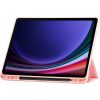 Samsung Galaxy Tab S9 FE (10.9) / Tab S10 FE (10.9) SM-X510 / X516B / X520 / X526, mappa tok, közepesen ütésálló, érintőceruza tartó, érintőceruza nélkül, Trifold, TP SC Pen Holder, rózsaszín