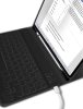 Apple iPad 10.9 (2022) / iPad 11 (2025), Bluetooth billentyűzetes mappa tok, érintőceruza tartó, érintőceruza nélkül, TP SC Pen Holder + Keyboard, fekete