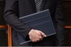 Apple iPad Air 13 (2024 / 2025), Bluetooth billentyűzetes, mappa tok, Touch Pad, mágneses rögzítés, Wooze Simple Touch, fekete