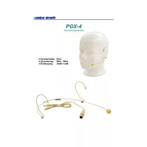 PGX4 Fejmikrofon, testszínű