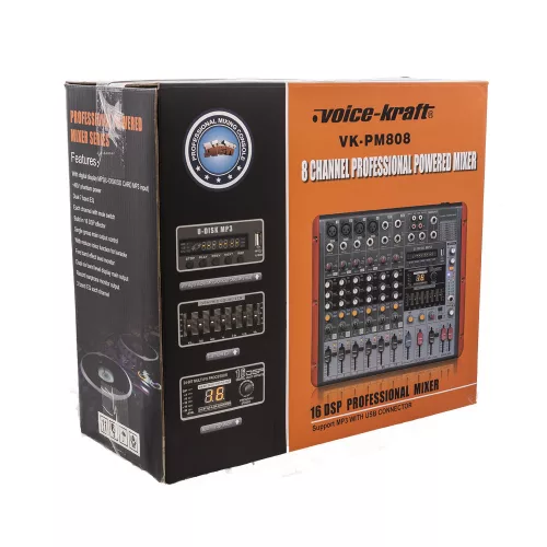VK-PM808 Powermixer, 2x200W/4Ohm