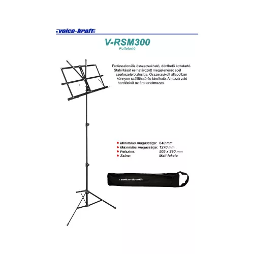 V-RSM300 Kottatartó, fekete, táskával